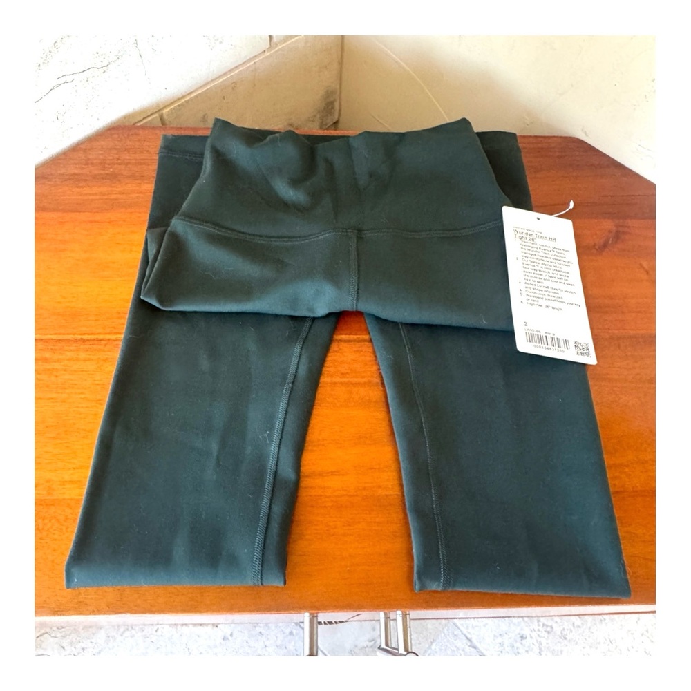 💚NEW💚LULULEMON FOREST GREEN HIGH WAIST LEGGINGS SIZE 2 - Picture 5 of 11